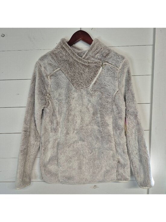 St. John's Bay Jackets & Blazers - St. Johns Bay Womens Faux Fur Pullover Jacket Small Taupe Shadow Plush Long Slee